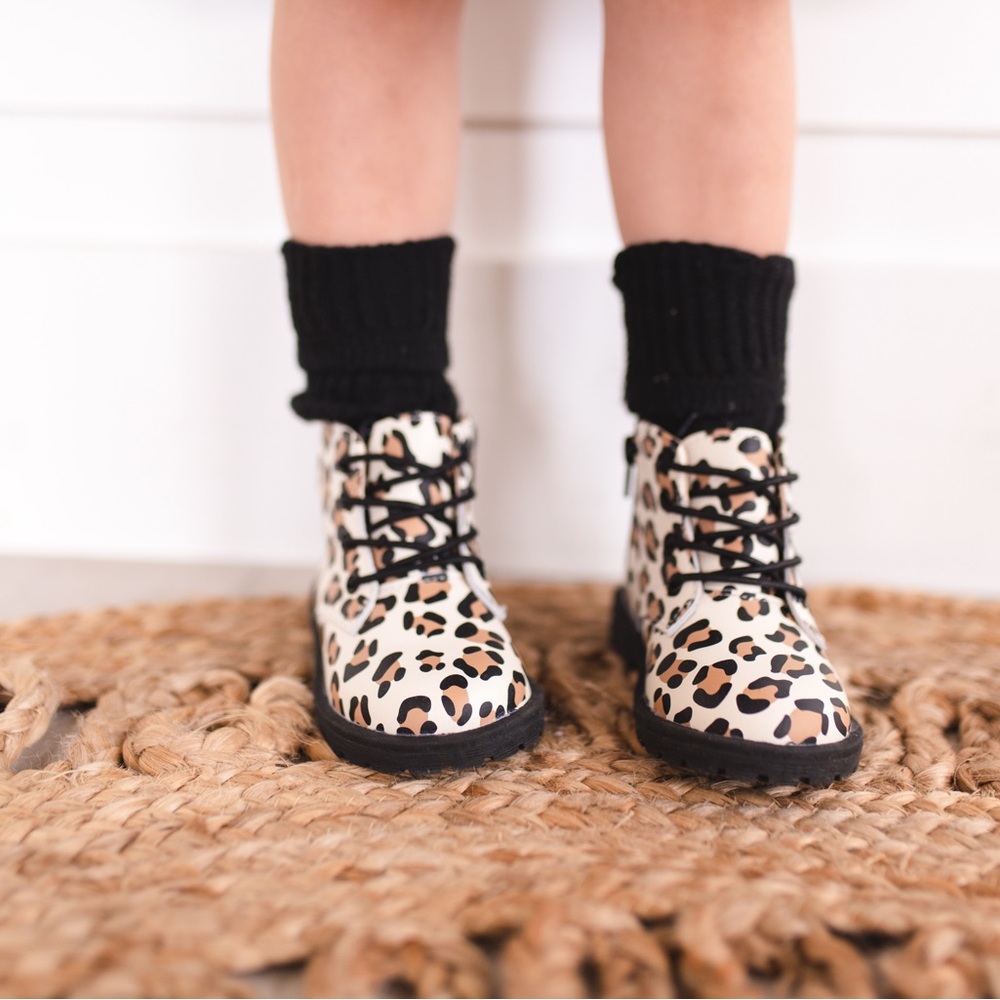 Combat Boots - Leopard